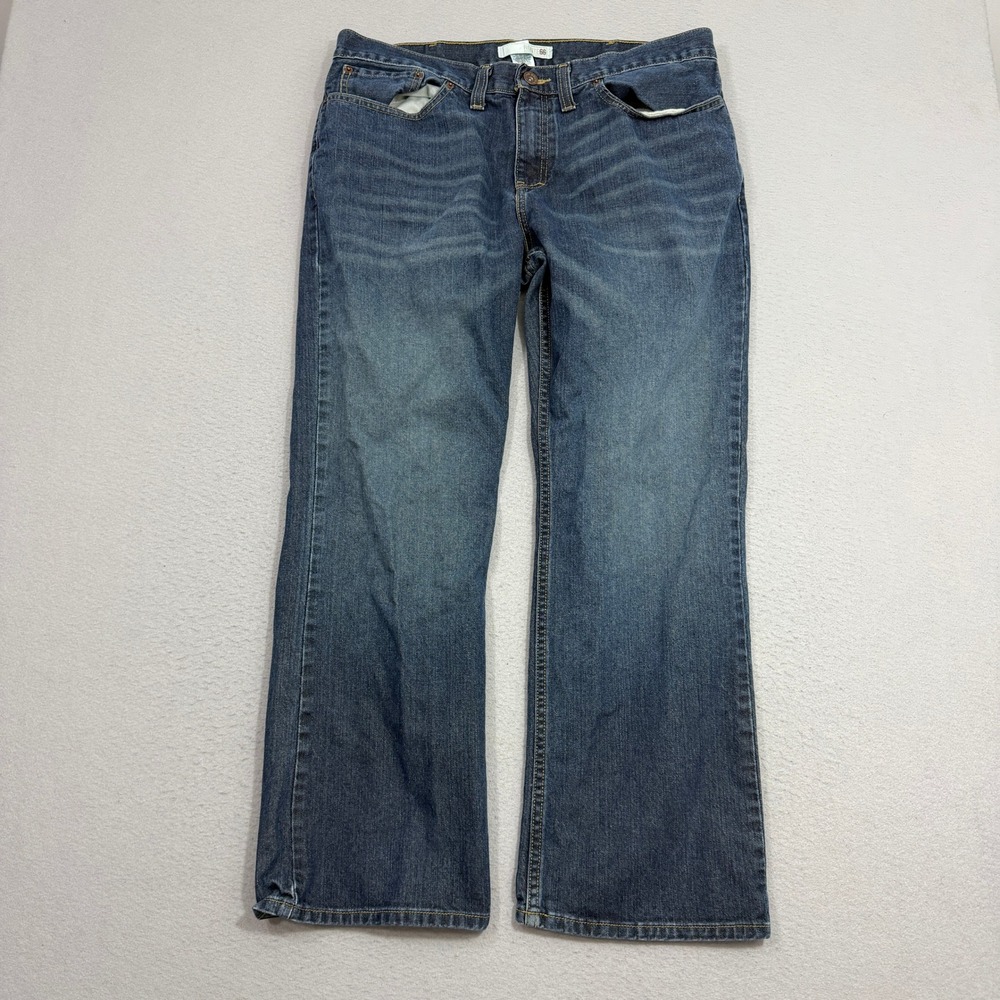 Vintage Route 66 Jeans Mens 36x30 Blue Low Rise Boot Cut Denim y2k Grunge Skate